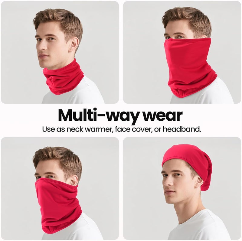 Beehow Store Neck Gaiter Windproof Winter Ski Mask Face Scarf for Men Women Fleece Lining for Skiing Hiking Running Motorcycling - Image 5